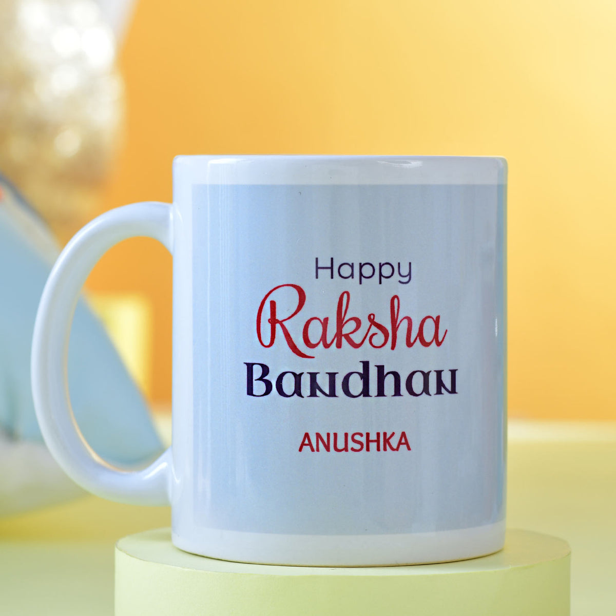 "Meri Aalsi Behan" Personalized Cushion & Mug with Ferrero Rocher