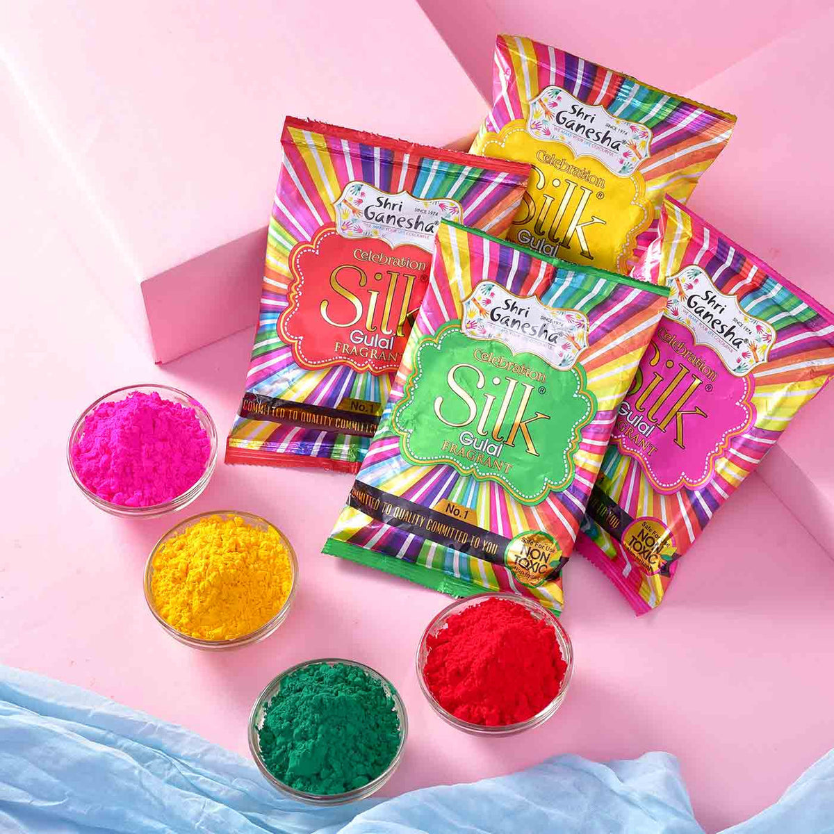 Organic Holi Gulal & Dry Gujiya Celebration Set