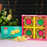 Soan Papdi, Cashews & Diwali Diya Gift Set