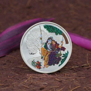 999 Silver Radha Krishna Coin