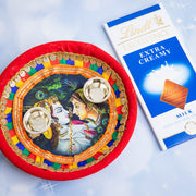 Traditional Fabric Coated Pooja Thali with Lindt Chocolates