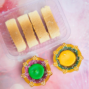 Diya with Milk Cake