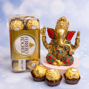 Brass Ganesha with Ferrero Rocher