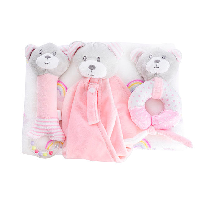 Baby Pink Plush Bear Gift Pack