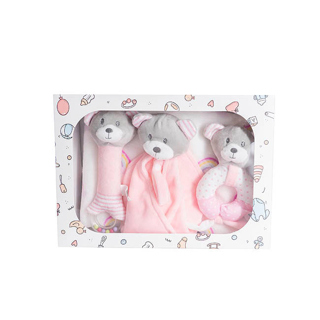 Baby Pink Plush Bear Gift Pack
