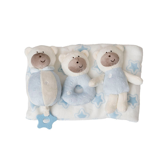 Baby Blue Plush Bear Gift Pack