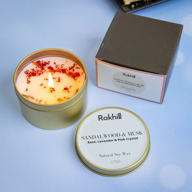 Bhaidooj Kalava Candle Gift Set