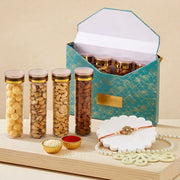 Royal Nut Quartet & Designer Rakhi Hamper