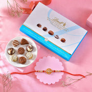 Lindt Chocolates & Designer Rakhi Combo