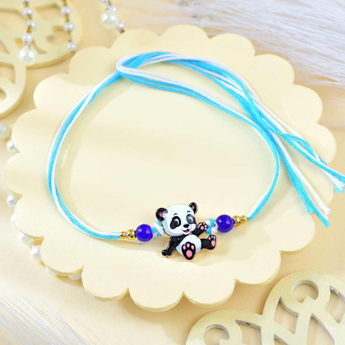 Cute Panda Kids Rakhi with Ferrero Rocher