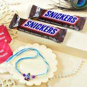 Little Krishna Kid's Rakhi With Snickers Chocolates