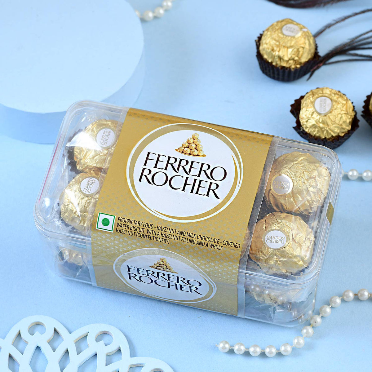 Premium Gold Plated Khanda Rakhi with Chocolate & Nuts