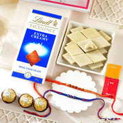 Evil Eye & Rudraksha Rakhi Set Gourmet Hamper