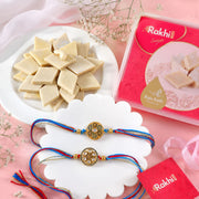 Set of Rakhi With Kaju Katli