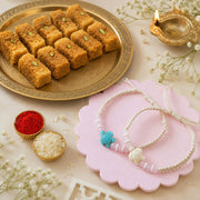 Turtle Rakhi Pair with Milk Cake Sweet