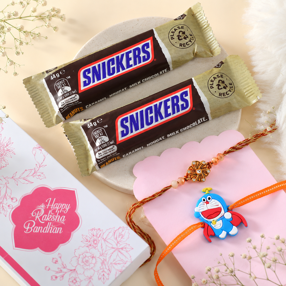 Bhai Rakhi & Doraemon Kids Rakhi Set with Snickers