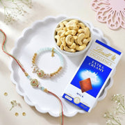 Bhaiya Bhabhi Rakhi Set With Lindt Chocolate & Cashew