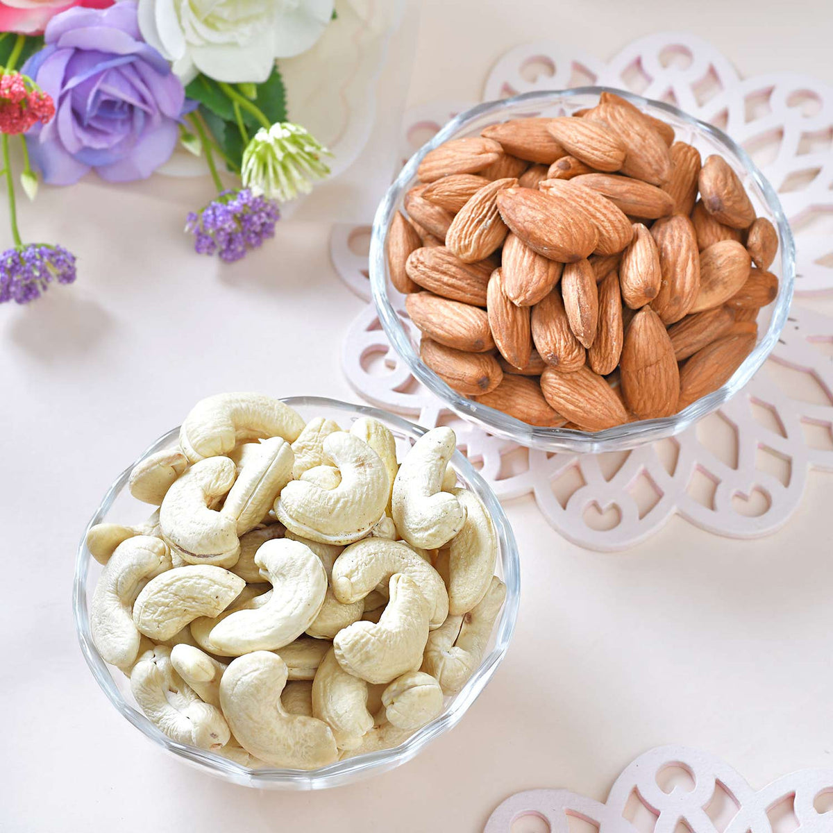 Royal Bhaiya Bhabhi Green Meenakari Rakhi Set with Almonds & Cashews