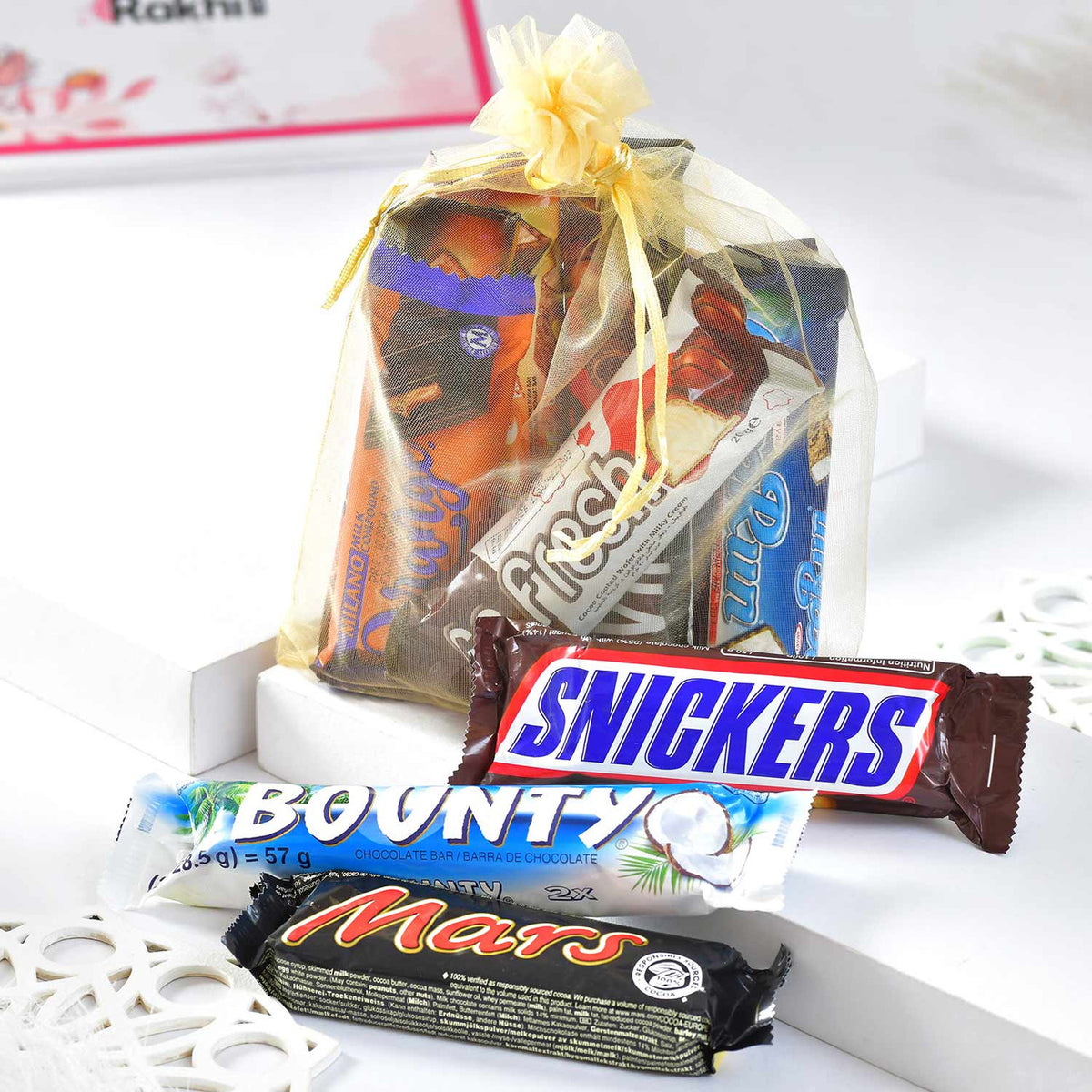 Set of 2 Rakhi With Assorted Chocolates