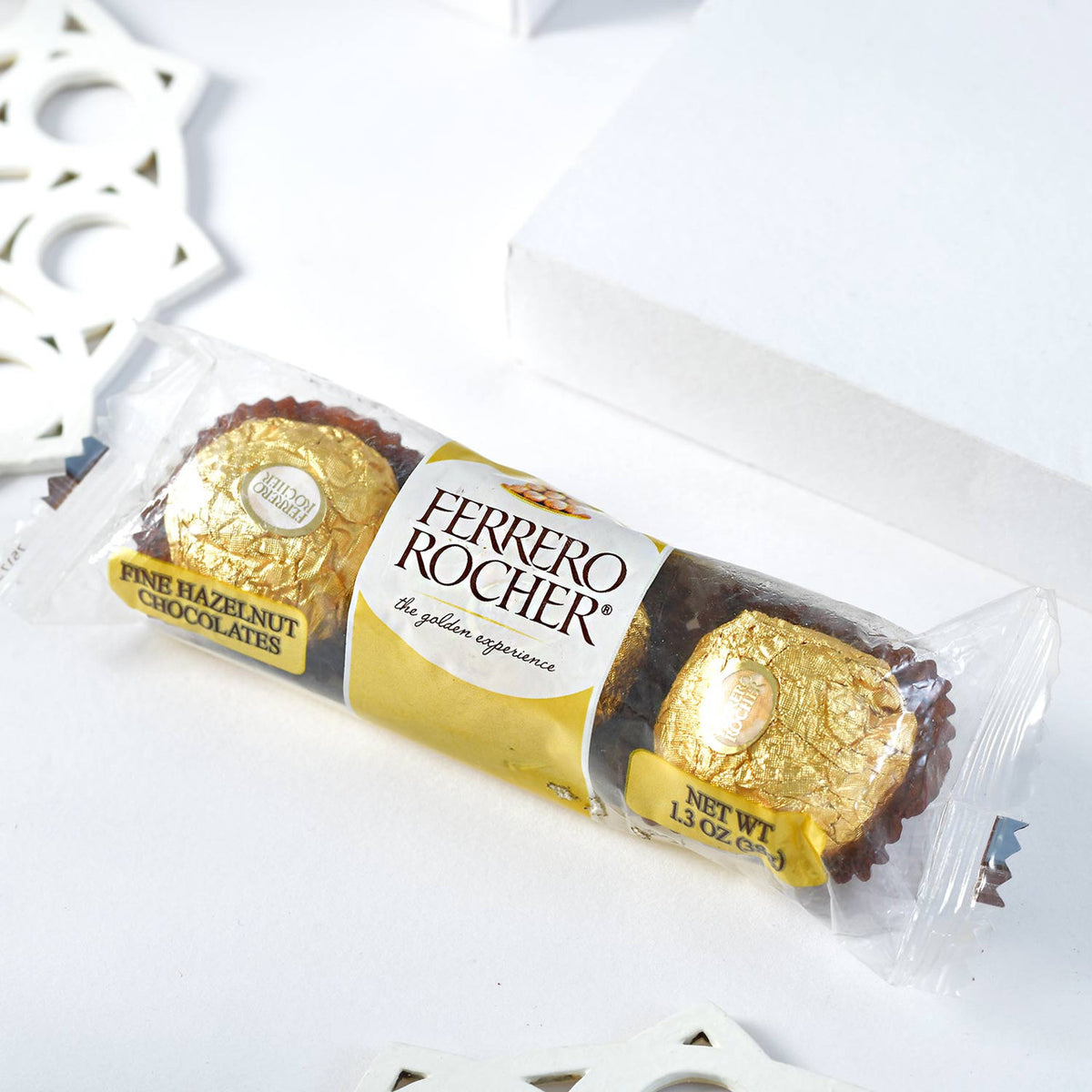 Trio Rakhi Delight Hamper with Ferrero, Besan Laddoo & Cashews
