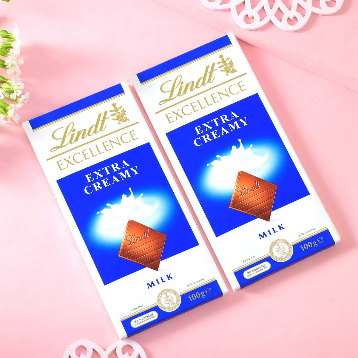 Lindt Extra Creamy Chocolate Trio Rakhi Set