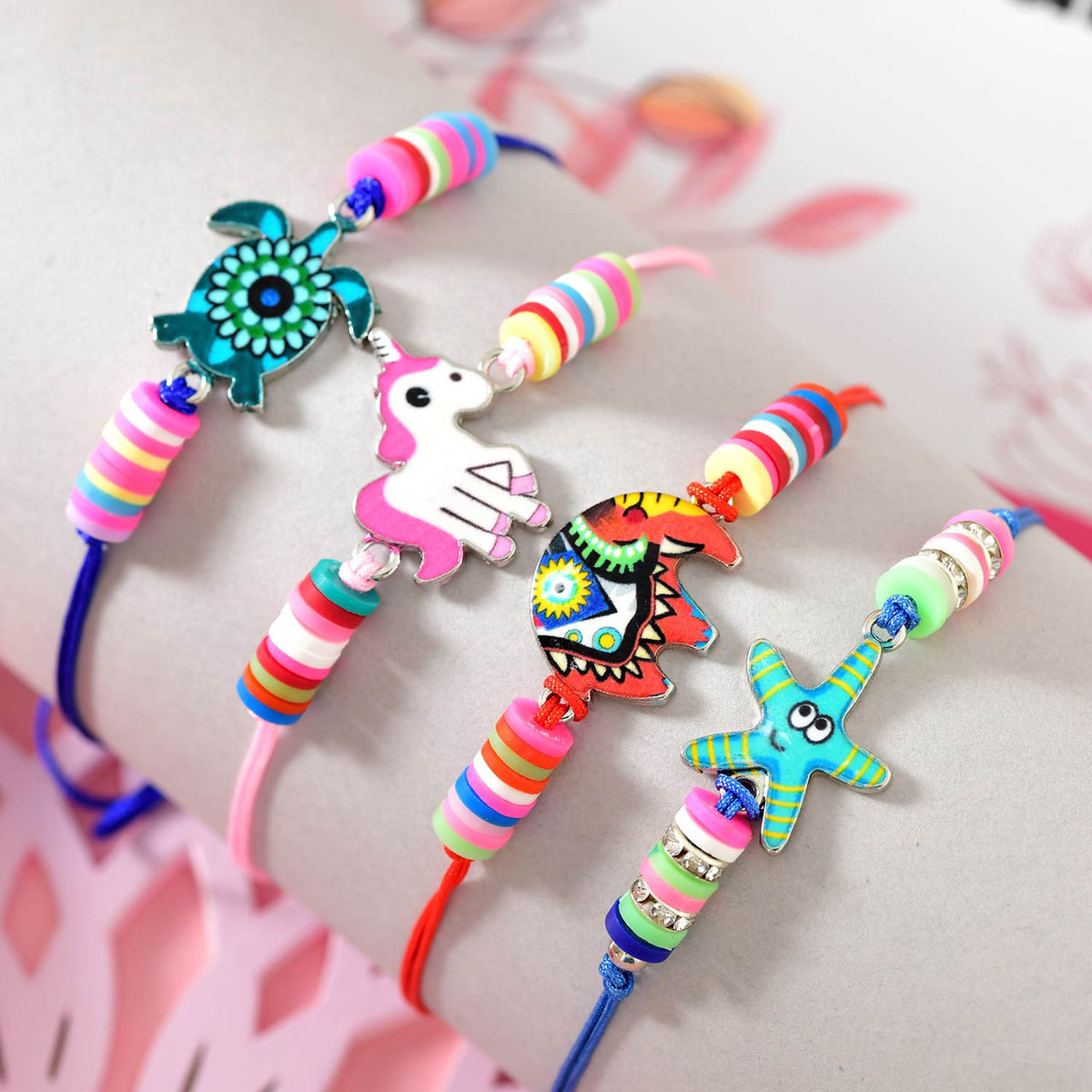 Set of 4 Adorable Kids Rakhi