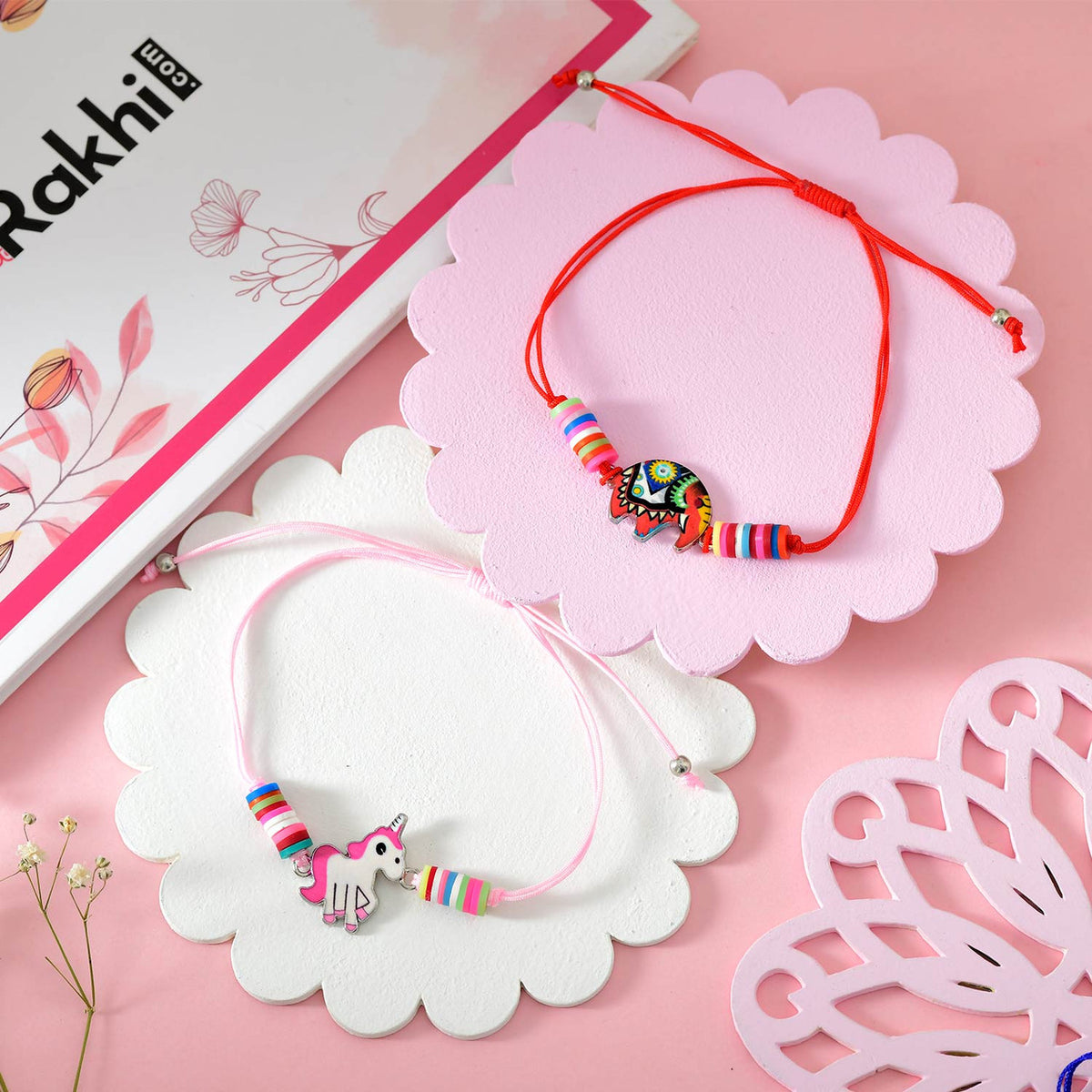 Set of 4 Adorable Kids Rakhi