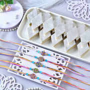 Festival Bloom Rakhi Set with Kaju katli