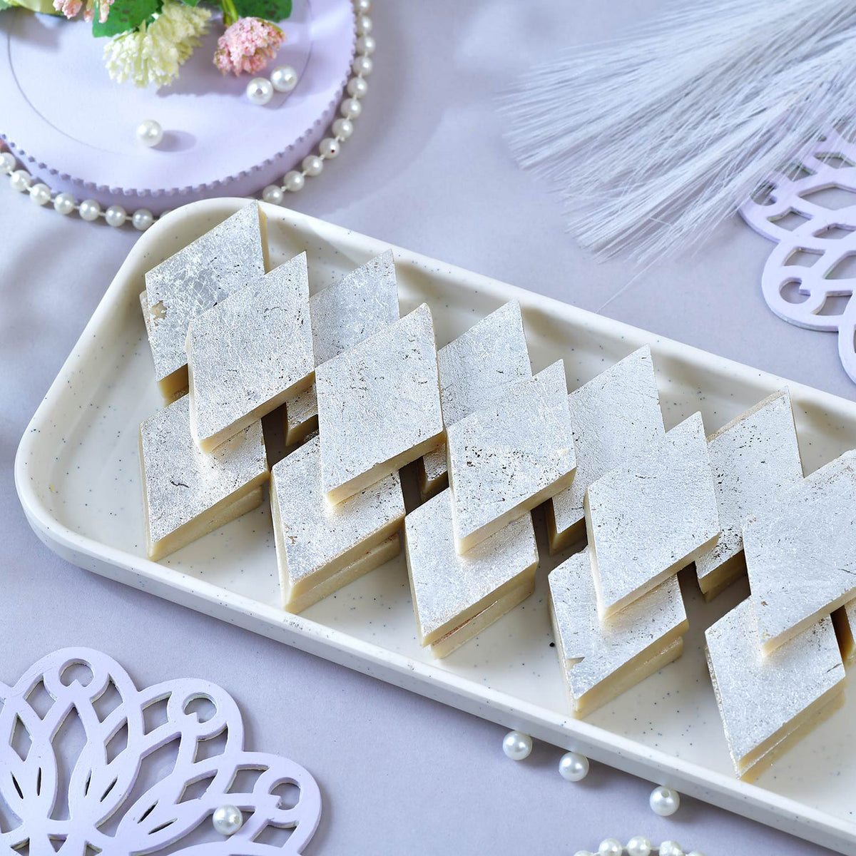 Festival Bloom Rakhi Set with Kaju katli