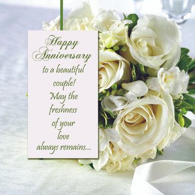 Happy Anniversary Floral Cushion